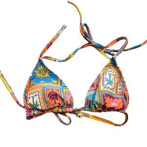 Wild Fable Women’s Multicolor Printed Triangle Bikini Top Small